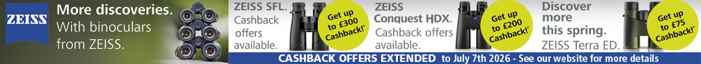 Zeiss Binocular Cash Back Offer SFL, Conquest HDX and Terra ED Binoculars