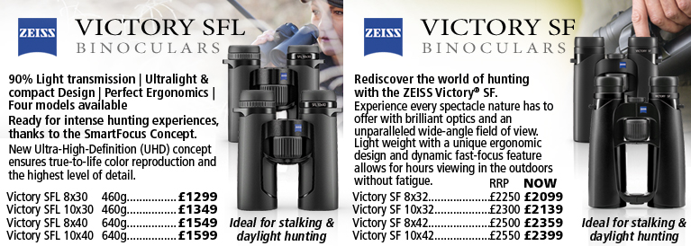 Zeiss Victory SFL and Victory SF Binoculars Hunting