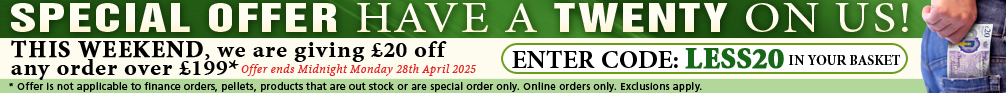 Have £20 on us with every order over £199