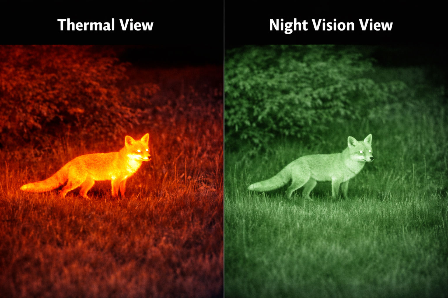 Thermal vs Night Vision comparison image