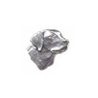 Image of A R Brown Labradors Head Pewter Pin Badge