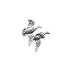 Image of A R Brown Pair of Ducks (Take off) Pewter Pin Badge