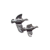 Image of A R Brown Partridge Pewter Pin Badge
