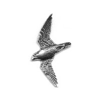 Image of A R Brown Peregrine Pewter Pin Badge