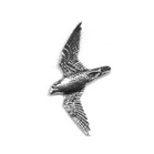 Image of A R Brown Peregrine Pewter Pin Badge