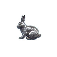 Image of A R Brown Rabbit Pewter Pin Badge