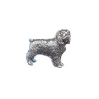 Image of A R Brown Spaniel Pewter Pin Badge
