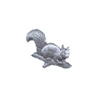 Image of A R Brown Squirrel Head Pewter Pin Badge