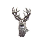 Image of A R Brown White Tailed Deer Pewter Pin Badge