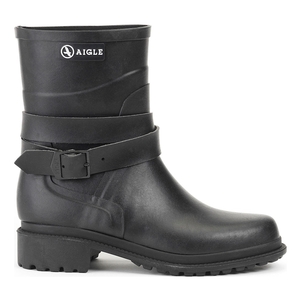 Image of Aigle Macadames Womens Mid Rubber Boots (Women's) - Noir