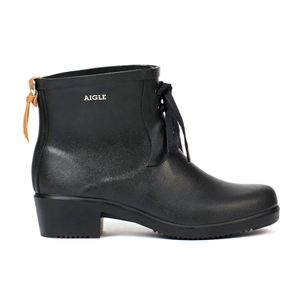 Image of Aigle Miss Juliette Bottillon Lace Ankle Boots (Women's) - Noir