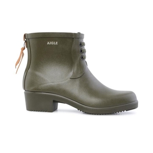 Image of Aigle Miss Juliette Bottillon Lace Ankle Boots (Women's) - Khaki