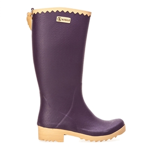 Image of Aigle Victorine Wellington Boots (Women's) - Aubergine/N