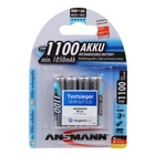 Image of Ansmann AAA Size - 4 x 1100 mAh - Digital NiMH Rechargeable Batteries