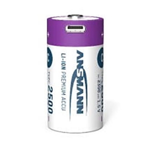 Image of Ansmann Li-ion USB-C 1.5V Rechargeable Batteries - C
