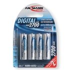 Image of Ansmann AA Size - 4 x 2700mAh - Digital NiMH Rechargeable Batteries