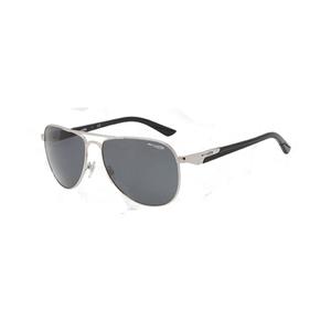 Image of Arnette One Time Sunglasses - Silver With Black Temple / Grey