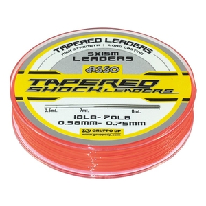 Image of Asso Tapered Shock Leader - 5 x 15m - Orange