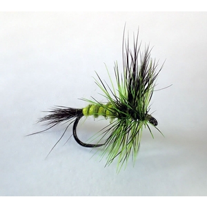 Image of Barbless Flies Green Drake Wulff Fly - Green