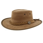Image of Barmah Foldaway Bronco - Fullgrain Leather Hat - Hickory
