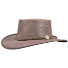 Image of Barmah Squashy Oiled - Oiled Suede Leather Hat - Brown