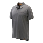 Image of Beretta Corporate Striped Polo Shirt - Grey Melange