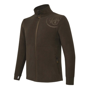 Image of Beretta HP Logo Full Zip Fleece - Brown Bark