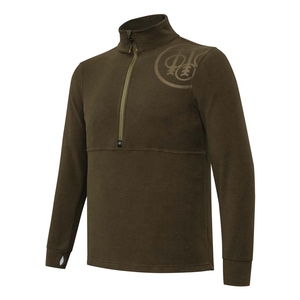 Image of Beretta HP Logo Half Zip Fleece - Green Moss