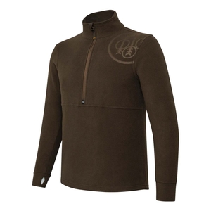 Image of Beretta HP Logo Half Zip Fleece - Brown Bark