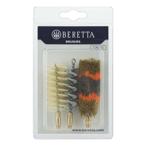 Image of Beretta Set of 3 Shotgun Brushes - 12g (Steel) - Yellow/Magenta/Orange