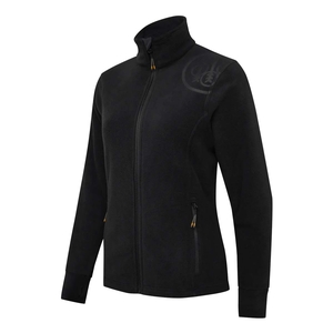 Image of Beretta Womens HP Logo W Full Zip Fleece - Black