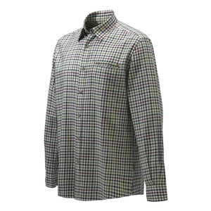 Image of Beretta Wood Plain Collar Shirt - Ecru Check
