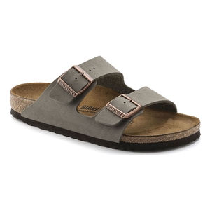 Image of Birkenstock Arizona Birko-Flor Synthetic Leather Sandals - EU39/UK 5.5 - EX-DEMO - Stone