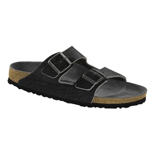 Image of Birkenstock Arizona Vintage Smooth Leather Sandals - Anthracite