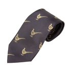 Image of Bisley Pheasants Silk Tie - Navy
