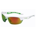 Bolle Bolt S Orica SunglassesShiny White Frame/Green Edge Lens