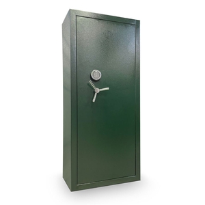 Image of Boston Security BESC14 Gun Cabinet 2mm Walls/5mm Door w/Internal Ammo Locker - Advanced Key Pad (inc. Bolts) - Dark Green