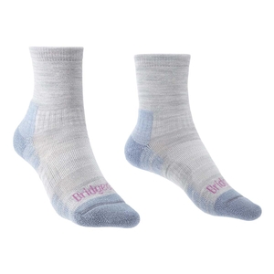 Image of Bridgedale Hike Lightweight Merino Performance 3/4 Crew (Women's) - Grey/Smoky Blue