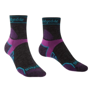 Image of Bridgedale Trail Run Lightweight T2 Merino Sport 3/4 Crew Socks (Women's) - Damson