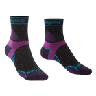 Image of Bridgedale Trail Run Lightweight T2 Merino Sport 3/4 Crew Socks (Women's) - Damson