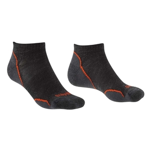 Image of Bridgedale Ultralight T2 Merino Performance Low Sock (Men's) - Anthracite/Orange