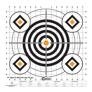 Image of Caldwell Sight In Target - 16 Inch - Black/Orange - 10pk