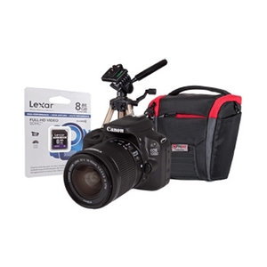 Image of Canon EOS 100D SLR Camera with 18-55mm IS STM Lens - Black
