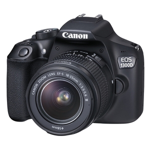 Image of Canon EOS 1300D SLR Camera with AF-S 18-55mm IS II Lens - Black