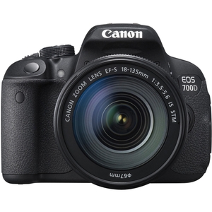Image of Canon EOS 700D SLR Camera Black + 18-135mm IS STM Lens