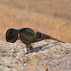Image of Cocoons Slim Line Polarized Sunglasses - Sand Frame / Grey Lens
