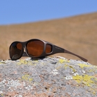 Image of Cocoons Slim Line Polarized Sunglasses - Sand Frame / Amber Lens