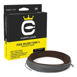 Image of Cortland Pike Musky Sink 4 Fly Line - Brown/Grey