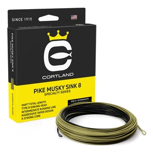 Image of Cortland Pike Musky Sink 8 Fly Line - Black/Olive