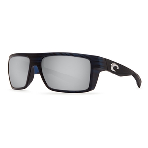 Image of Costa Del Mar Motu Polarized Sunglasses - Matte Black Teak Frames/Silver Mirror 580P Lenses
